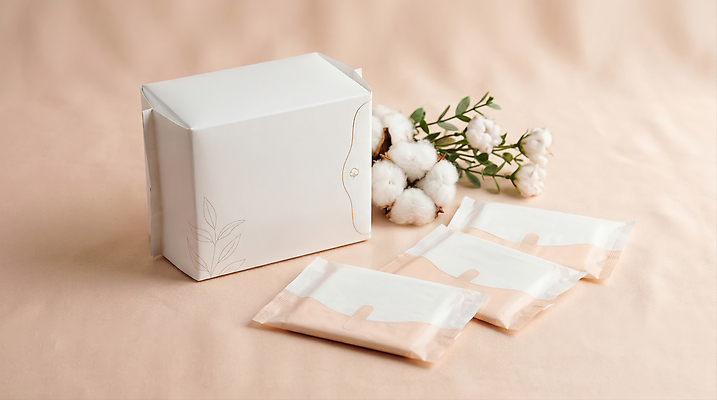 JPG 편집이미지 디자인 포장 상자 깨끗함 면류 패키지 생리대 편집실사 AI포토 AI콘텐츠 음식 컨셉 CG 여성용품 파일형식