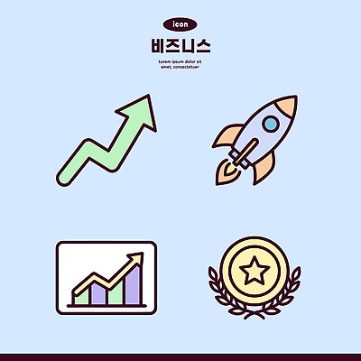 화살표 일러스트 비즈니스 성공 로켓 성장 시장 목표 메달 오브젝트 투자 개발 서류판 국내일러스트 AI파일 컨셉 사무용품 상_상패 파일형식 벡터