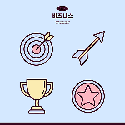 별 백그라운드 일러스트 비즈니스 성공 화살 경쟁 목표 트로피 오브젝트 국내일러스트 AI파일 자연요소 컨셉 상_우승 파일형식 벡터
