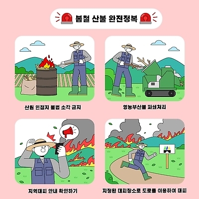 남자 일러스트 불꽃 관리 경고 안전 농작물 정보 보호 안전장비 예방 화재 안전수칙 소화기 산불 소각 대피 작업자 피하기 화재예방 국내일러스트 AI파일 컨셉 농업 모션 불 사람 장비 소방 사건 파일형식 벡터