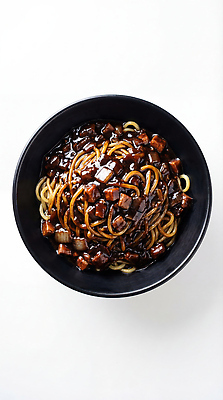 JPG 편집이미지 그릇 음식 재료 육류 요리 면류 맛 짜장면 편집실사 AI포토 AI콘텐츠 식기 컨셉 식재료 중식 CG 파일형식