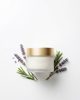 JPG 식물 편집이미지 관리 뷰티 화장품 상품 허브 크림 향기 스킨케어 라벤더 편집실사 AI컴퓨터그래픽 AI콘텐츠 꽃 CG 냄새 파일형식