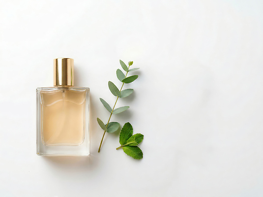 JPG 식물 편집이미지 컬러 잎 화장품 투명 허브 향수 오브젝트 향기 편집실사 AI컴퓨터그래픽 AI콘텐츠 뷰티 CG 냄새 파일형식