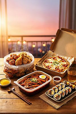 JPG 편집이미지 음료 음식 채소 피자 따뜻함 대화 친구 소파 파티 치킨 저녁 분식 안주 메인 김밥 배달음식 편집실사 AI포토 AI콘텐츠 의자 관계 패스트푸드 서양음식 말하기 이벤트 밤 야간 배달 CG 닭고기요리 파일형식