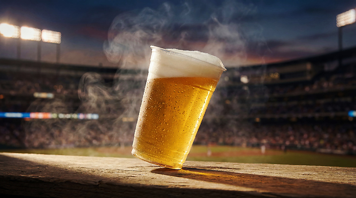 JPG 편집이미지 음료 스포츠 운동선수 맥주 경기 야외 컵 일몰 경기장 야구 알코올 군중 저녁 야구장 편집실사 AI컴퓨터그래픽 AI콘텐츠 식기 스포츠시설 주류 사람 구기 노을 밤 야간 CG 파일형식