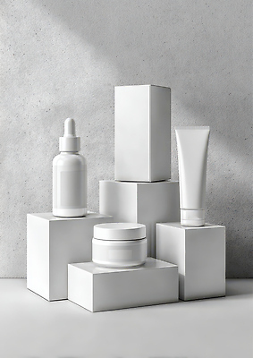 JPG 편집이미지 디자인 뷰티 깨끗함 화장품 상품 오브젝트 심플 패키지 스킨케어 목업 편집실사 AI포토 AI콘텐츠 컨셉 CG 파일형식