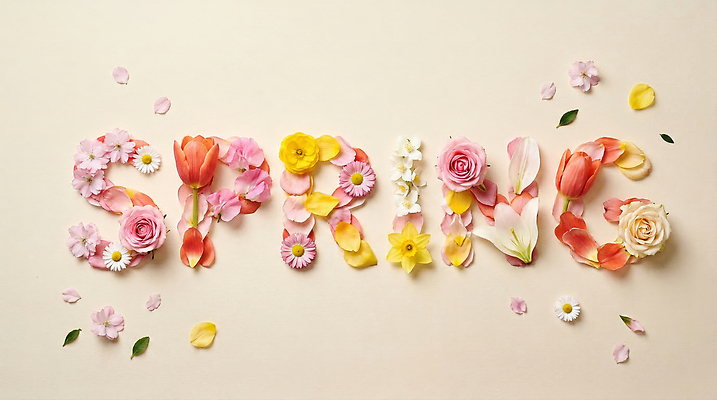 JPG 식물 편집이미지 문자 디자인 꽃잎 꽃 예술 컬러 타이포그라피 장식 장미 봄 튤립 데이지 수선화 레터링 편집실사 AI포토 AI콘텐츠 계절 CG 파일형식