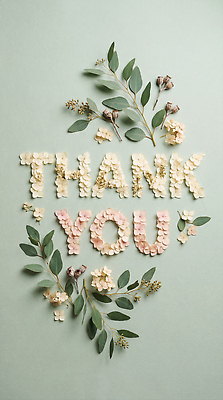 JPG 식물 편집이미지 디자인 꽃잎 꽃 예술 잎 타이포그라피 장식 단어 표현 감사 레터링 편집실사 AI포토 AI콘텐츠 문자 감정 CG 파일형식