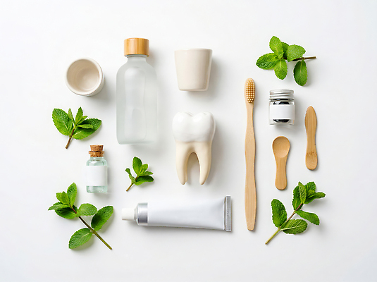 JPG 편집이미지 유리병 건강 치과 장식 세트 건강관리 치아 칫솔 민트 치약 치아모형 양치도구 치아건강 편집실사 AI포토 AI콘텐츠 병_용기 병원 관리 위생용품 소화기관 허브 CG 파일형식