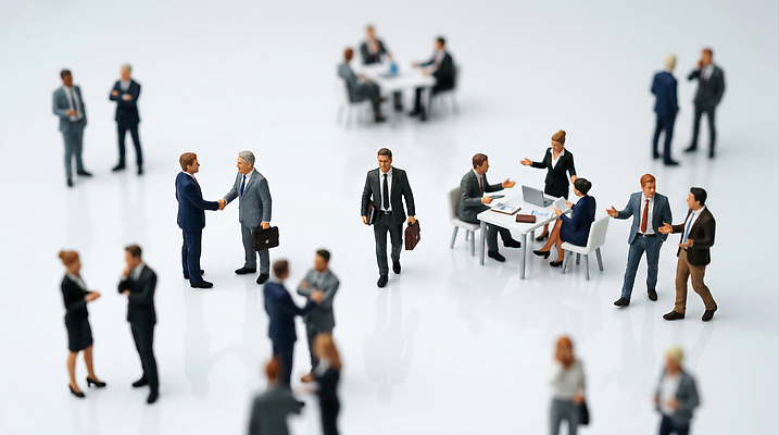 JPG 편집이미지 비즈니스 모션 회의 협력 직장 대화 여러명 사무실 미니어처 업무 직장인 그룹 동료 회의실 소통 네트워킹 편집실사 AI컴퓨터그래픽 AI콘텐츠 직업 다수 컨셉 회사 관계 말하기 사람 모형 작업 네트워크 CG 파일형식