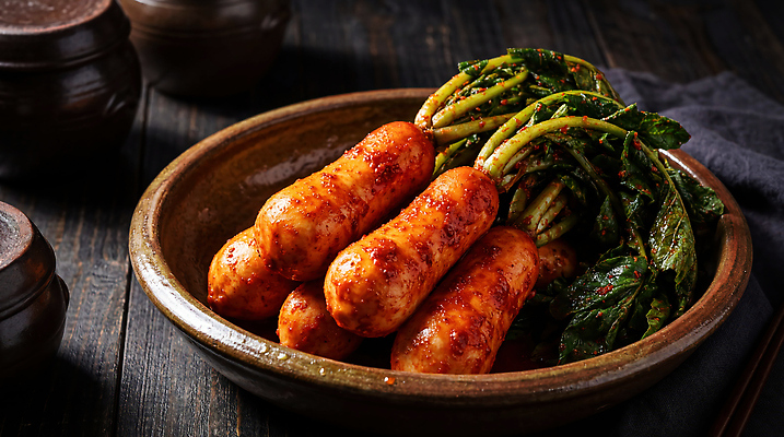 JPG 편집이미지 접시 한식 음식 채소 반찬 한국 요리 양념 총각김치 편집실사 AI포토 AI콘텐츠 식기 아시아 김치 CG 파일형식