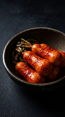 JPG 편집이미지 그릇 한식 음식 재료 탁자 반찬 요리 식사 맛 총각김치 편집실사 AI포토 AI콘텐츠 식기 가구 컨셉 김치 CG 파일형식