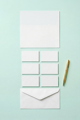 JPG 편집이미지 디자인 명함 편지봉투 직장 펜 기록 편지지 문서 목업 편집실사 AI포토 AI콘텐츠 회사 봉투 필기구 편지 CG 파일형식