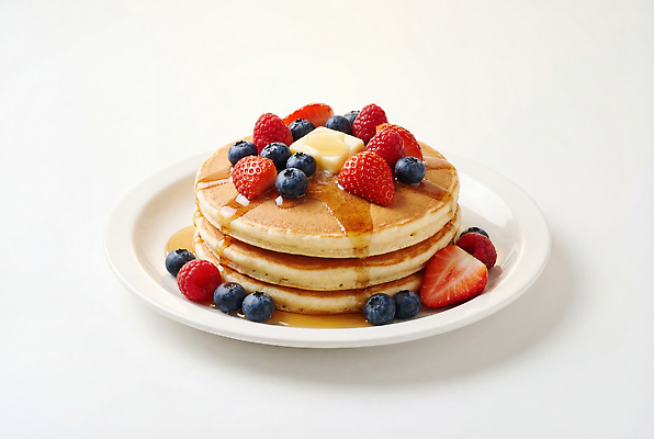 JPG 편집이미지 접시 음식 과일 딸기 디저트 요리 맛 블루베리 산딸기 시럽 버터 팬케이크 편집실사 AI포토 AI콘텐츠 식기 컨셉 케이크 CG 파일형식