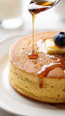 JPG 편집이미지 접시 음식 식탁 디저트 요리 식사 신선 맛 블루베리 버터 팬케이크 메이플시럽 편집실사 AI포토 AI콘텐츠 식기 컨셉 과일 탁자 케이크 CG 시럽 파일형식