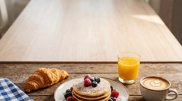 JPG 나무 편집이미지 커피 음료 음식 과일 탁자 요리 주방 오렌지주스 크루아상 브런치 팬케이크 편집실사 AI포토 AI콘텐츠 식물 빵 가구 케이크 식사 과일주스 CG 파일형식