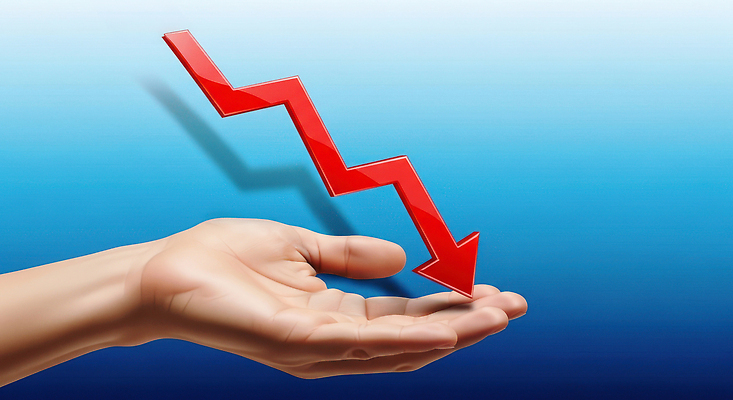 JPG 편집이미지 손 화살표 그래프 손바닥 신체부위 금융 경제 시장 주식 위험 하락 방향 투자 평가 의료성형뷰티 이미지편집 AI컴퓨터그래픽 AI콘텐츠 컨셉 비즈니스 사람 파일형식