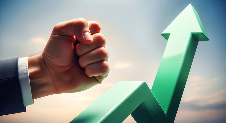 JPG 편집이미지 손 남자 비즈니스 하늘 성공 그래프 신체부위 금융 경제 주먹 시장 목표 투자 상승 의료성형뷰티 이미지편집 AI컴퓨터그래픽 AI콘텐츠 컨셉 모션 사람 파일형식