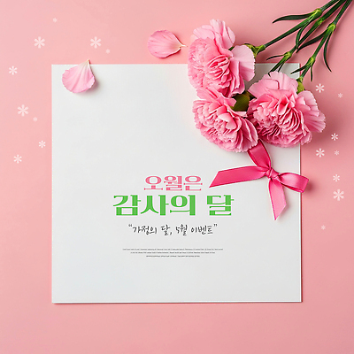 PSD 편집이미지 기념일 꽃 리본 종이 분홍색 사랑 이벤트 축하 5월 카네이션 감사 가정의달 이미지편집 식물 감정 컬러 컨셉 날짜 파일형식