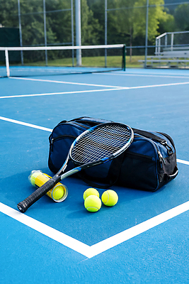 JPG 나무 편집이미지 스포츠 가방 공 야외 운동 코트 테니스 라켓 테니스라켓 그늘 테니스공 준비 편집실사 AI포토 AI콘텐츠 식물 잡화 스포츠용품 건강 구기 외투 테니스용품 CG 파일형식