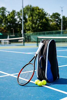 JPG 나무 편집이미지 스포츠 배낭 공 경기 야외 운동 코트 테니스 라켓 테니스라켓 테니스공 연습 편집실사 AI포토 AI콘텐츠 식물 스포츠용품 가방 건강 구기 외투 테니스용품 CG 파일형식