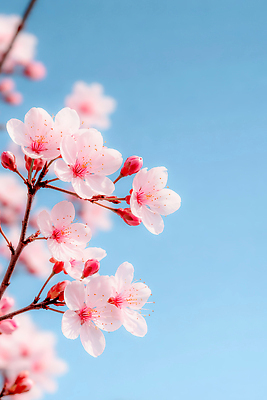 JPG 나무 식물 편집이미지 꽃잎 꽃 봄꽃 자연 하늘 풍경 봄 벚꽃 뷰티풀 편집실사 AI컴퓨터그래픽 AI콘텐츠 계절 CG 생태계 파일형식