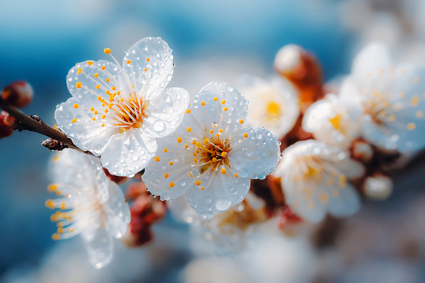 JPG 나무 식물 편집이미지 꽃 봄꽃 자연 하늘 물 햇빛 봄 물방울 뷰티풀 편집실사 AI컴퓨터그래픽 AI콘텐츠 자연요소 계절 태양 CG 생태계 파일형식