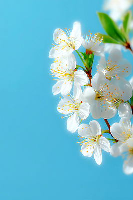 JPG 나무 식물 편집이미지 꽃잎 꽃 봄꽃 자연 하늘 화사함 뷰티풀 초봄 편집실사 AI컴퓨터그래픽 AI콘텐츠 컨셉 봄 CG 생태계 파일형식