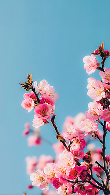 JPG 나무 식물 편집이미지 꽃 봄꽃 자연 하늘 풍경 햇빛 봄 만개 뷰티풀 편집실사 AI컴퓨터그래픽 AI콘텐츠 계절 태양 CG 생태계 파일형식