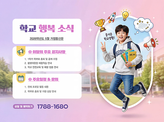 편집이미지 교육 컨셉 소식지 파일형식 학교 공지사항 이벤트 학생 포스터 프로그램 계획 모션 소식 정보 참여 PSD 이미지편집 가정통신문 의료성형뷰티