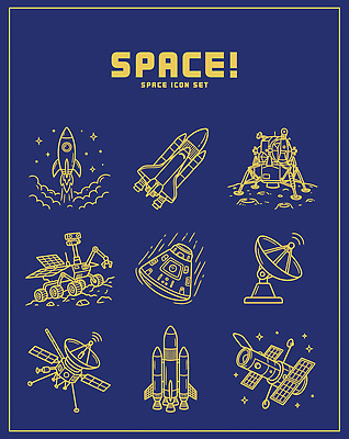 과학 일러스트 기술 우주 장비 인공위성 로켓 우주선 로봇 탐사선 탐사 우주탐사 국내일러스트 AI파일 통신 파일형식 벡터