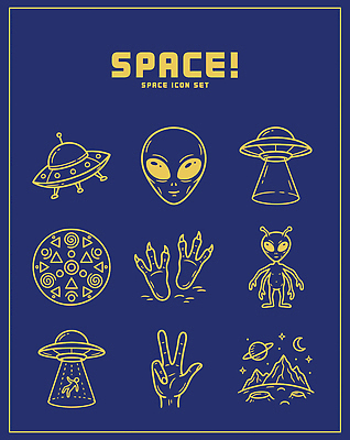 문양 디자인 별 일러스트 우주 행성 외계인 미스터리 신비 우주선 UFO 손자국 국내일러스트 AI파일 자연요소 컨셉 자국 미확인물체 예측 파일형식 벡터
