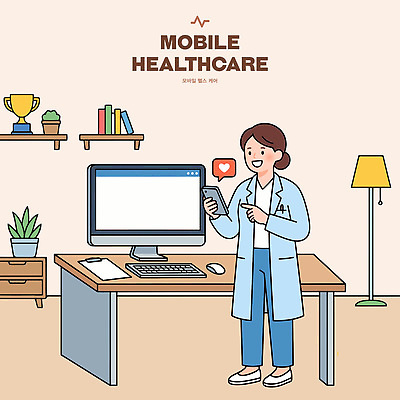 식물 일러스트 모바일 조명 책장 건강 관리 스마트폰 컴퓨터 헬스 환자 의사 상담 온라인 소통 국내일러스트 AI파일 가구 컨셉 의학 전자제품 핸드폰 스마트기기 운동 의료진 파일형식 벡터