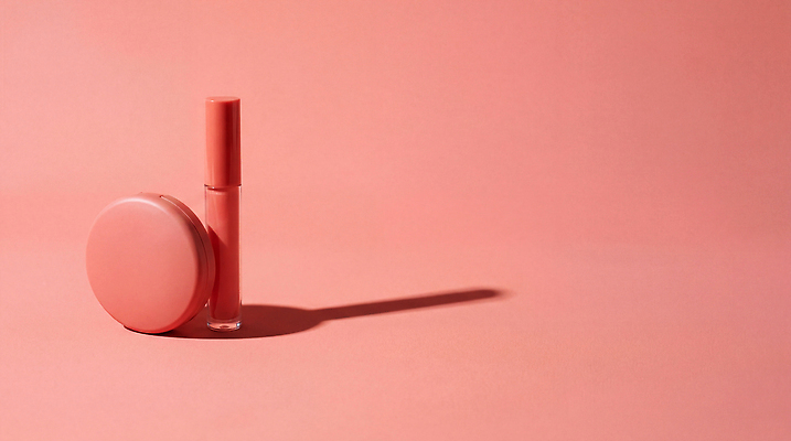 컬러 뷰티 화장품 CG 파일형식 AI콘텐츠 립글로스 분홍색 상품 화장 편집실사 JPG 편집이미지 코랄 AI포토
