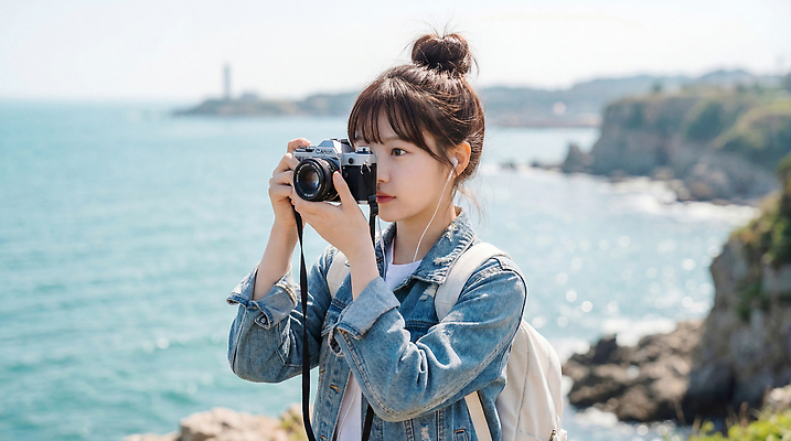 JPG 편집이미지 여자 바다 여행 자연 풍경 여름 햇빛 카메라 의료성형뷰티 편집실사 AI인물포토 AI콘텐츠 계절 사람 전자제품 태양 CG 생태계 파일형식 AI포토