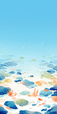 JPG 바다 일러스트 자연 조개 물 바닷속 수중 돌 해조류 국내일러스트 AI일러스트 AI콘텐츠 자연요소 어패류 해양식물 생태계 파일형식