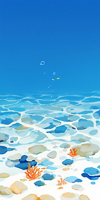 JPG 바다 일러스트 자연 물 환경 수중 수영 수중동물 거품 돌 산호 생태계 국내일러스트 AI일러스트 AI콘텐츠 자연요소 동물 수상스포츠 자포동물 파일형식