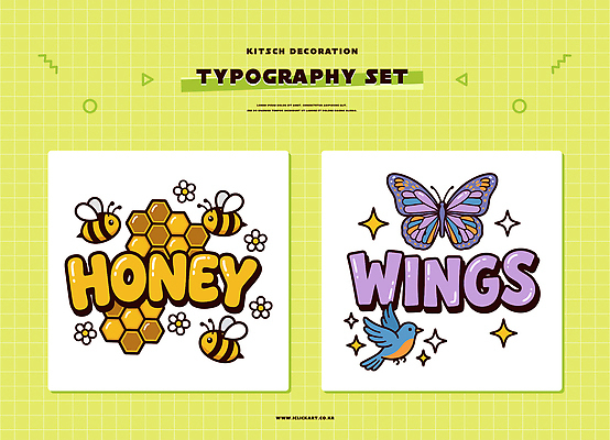 나비 날개 일러스트 조류 타이포그라피 봄 꿀 키치 국내일러스트 AI파일 동물 문자 계절 곤충 컨셉 파일형식 벡터