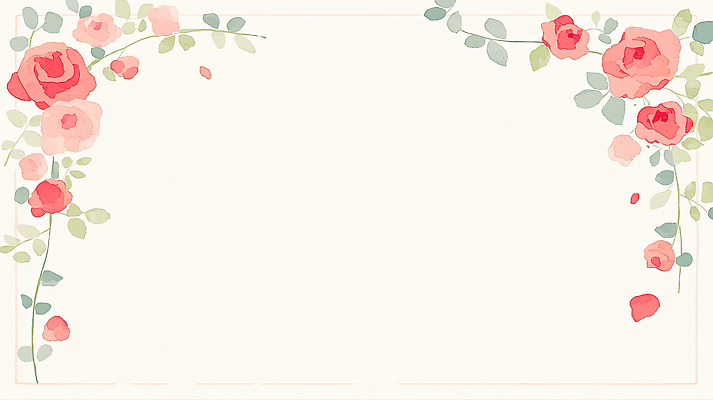 JPG 꽃 백그라운드 일러스트 자연 수채화 빨간색 장미 국내일러스트 AI일러스트 AI콘텐츠 식물 컬러 생태계 파일형식