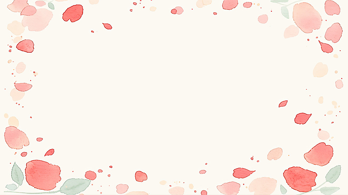 JPG 꽃잎 꽃 백그라운드 일러스트 자연 수채화 빨간색 장미 국내일러스트 AI일러스트 AI콘텐츠 식물 컬러 생태계 파일형식