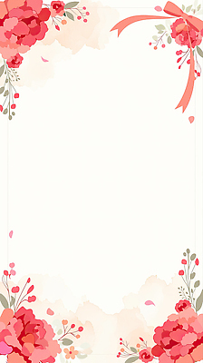 JPG 꽃 리본 백그라운드 일러스트 수채화 프레임 빨간색 어버이날 스승의날 카네이션 감사 초대장 국내일러스트 AI일러스트 AI콘텐츠 식물 기념일 감정 컬러 카드_감사 파일형식
