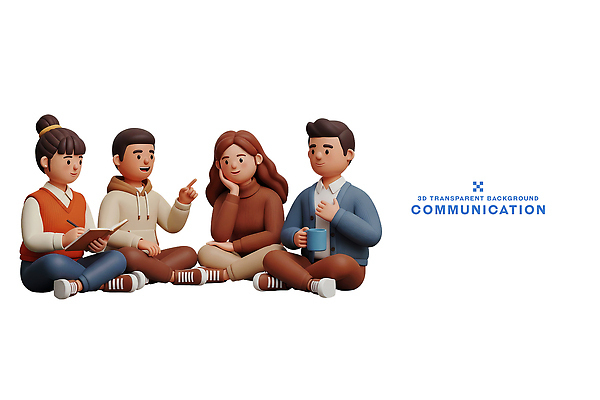 PSD 편집이미지 손 생각 커뮤니케이션 표정 이야기 대화 앉기 여러명 모임 표현 그룹 의견 편집3D 다수 모션 말하기 사람 신체부위 3D 파일형식