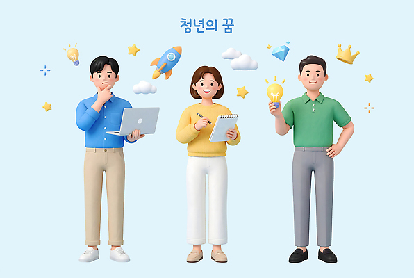 PSD 편집이미지 여자 남자 생각 전구 상상 협력 아이디어 청년 노트북 꿈 메모지 발전 목표 계획 창업 지원 창의력 편집3D 컨셉 사람 성인 전자제품 3D 사무용품 자영업 파일형식