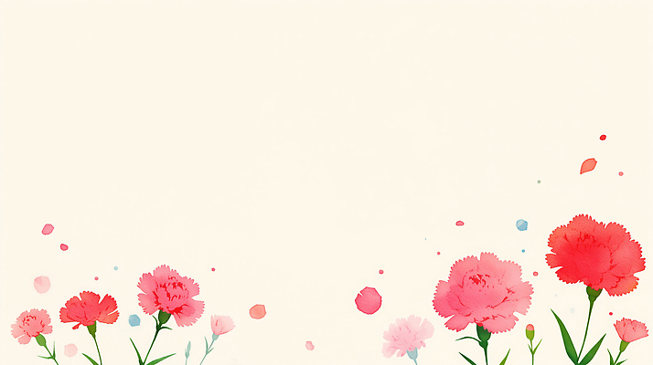 JPG 줄기 꽃다발 백그라운드 일러스트 수채화 어버이날 스승의날 카네이션 감사 가정의달 국내일러스트 AI일러스트 AI콘텐츠 식물 기념일 꽃 감정 5월 파일형식