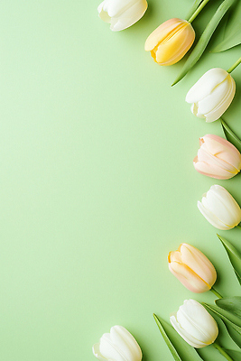 JPG 식물 편집이미지 꽃 백그라운드 자연 초록색 봄 튤립 편집실사 AI포토 AI콘텐츠 계절 컬러 CG 생태계 파일형식