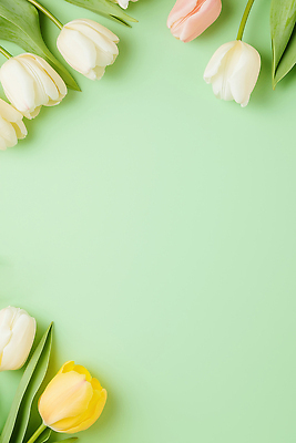 JPG 식물 편집이미지 꽃 백그라운드 자연 초록색 봄 튤립 편집실사 AI포토 AI콘텐츠 계절 컬러 CG 생태계 파일형식