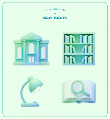 PSD 편집이미지 교육 조명 책장 건물 책 3D 모형 오브젝트 확대경 편집3D 건축물 가구 디지털합성 파일형식