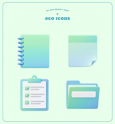PSD 편집이미지 교육 공책 메모지 폴더 체크리스트 편집3D 문구용품 3D 사무용품 파일 파일형식