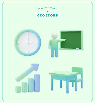 PSD 편집이미지 교육 시계 의자 수업 그래프 사람 학습 3D 칠판 책상 편집3D 가구 디지털합성 파일형식