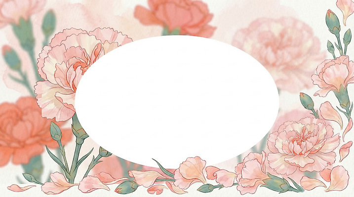 JPG 꽃 분홍색 백그라운드 일러스트 장식 어버이날 스승의날 카네이션 감사 국내일러스트 AI일러스트 AI콘텐츠 식물 기념일 감정 컬러 파일형식